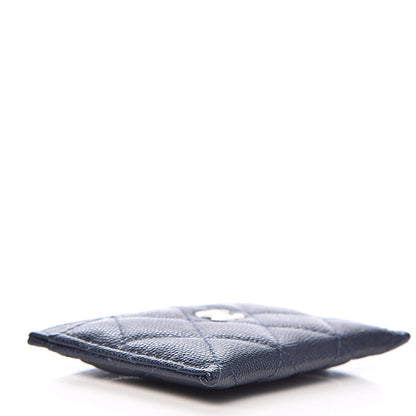 Chanel Caviar Quilted Card Holder Blue 4 of 9