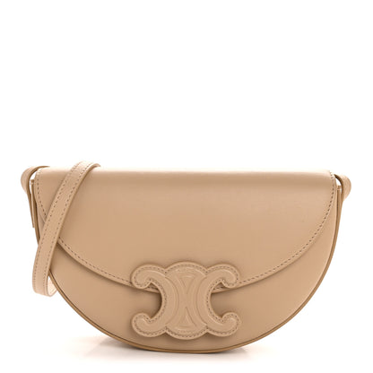 Celine Smooth Calfskin Triomphe Besace Bag Nude 1 of 25