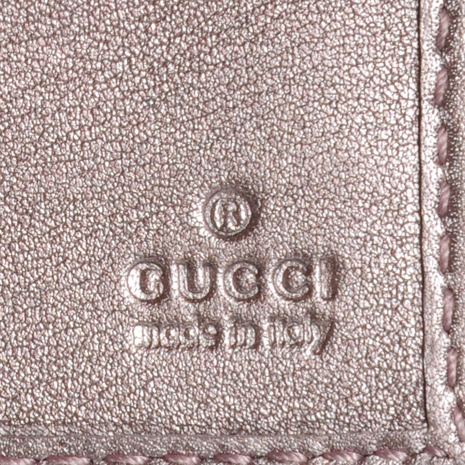 Gucci Imprime Monogram GG Pierce Chain Clutch Wallet Mauve 6 of 7