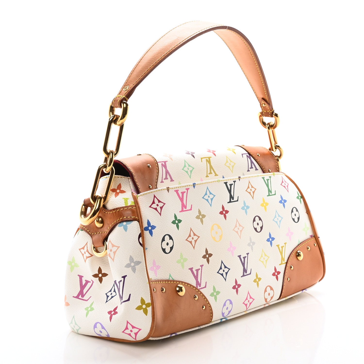 Louis Vuitton Monogram Multicolor Beverly MM White 3 of 9