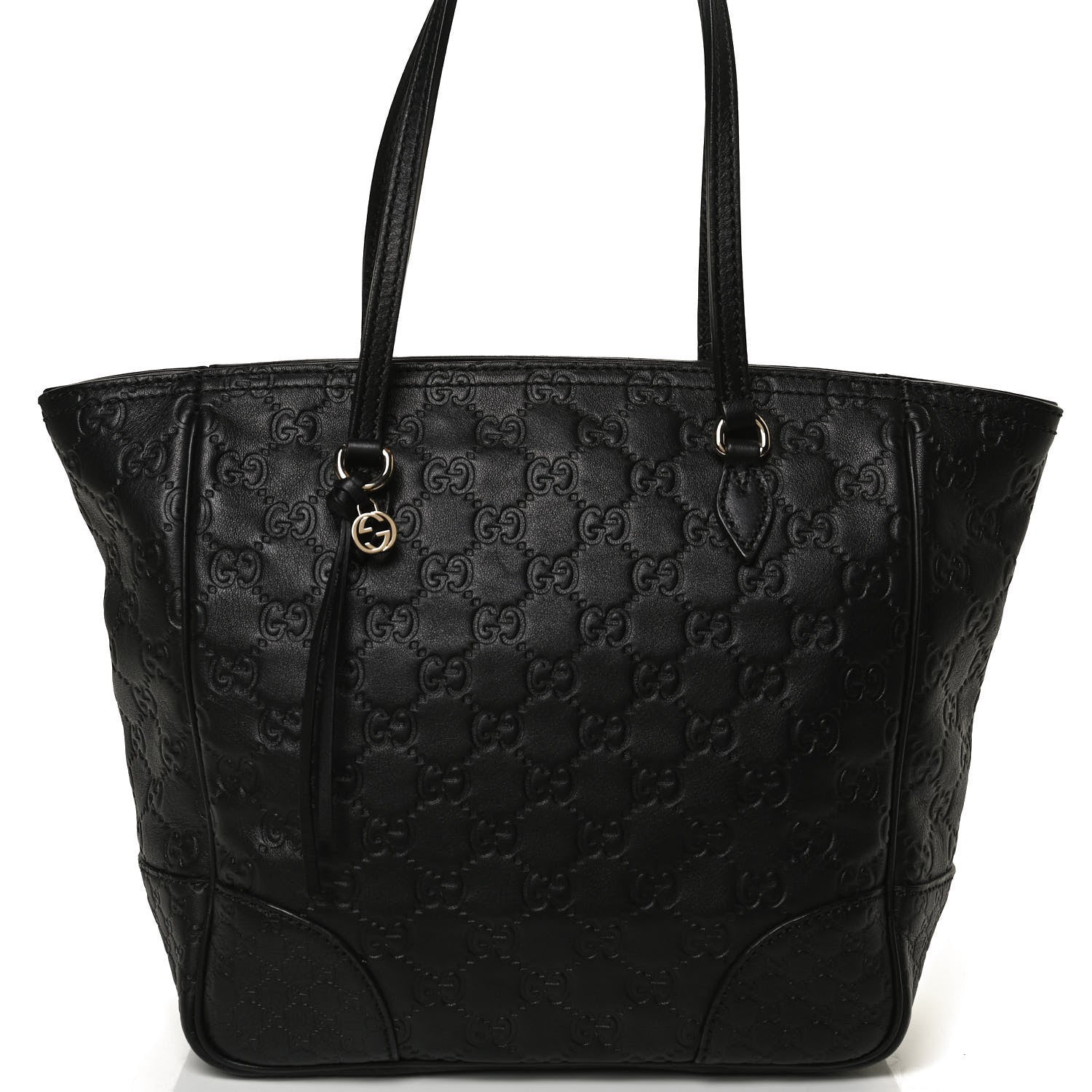 Gucci Guccissima Small Bree Zippered Tote Black 10 of 12