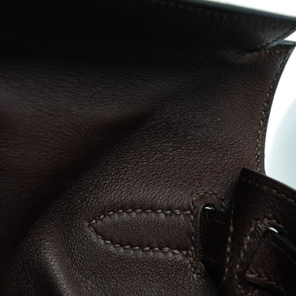Hermes Swift Kelly Longue Pochette Chocolate 11 of 12