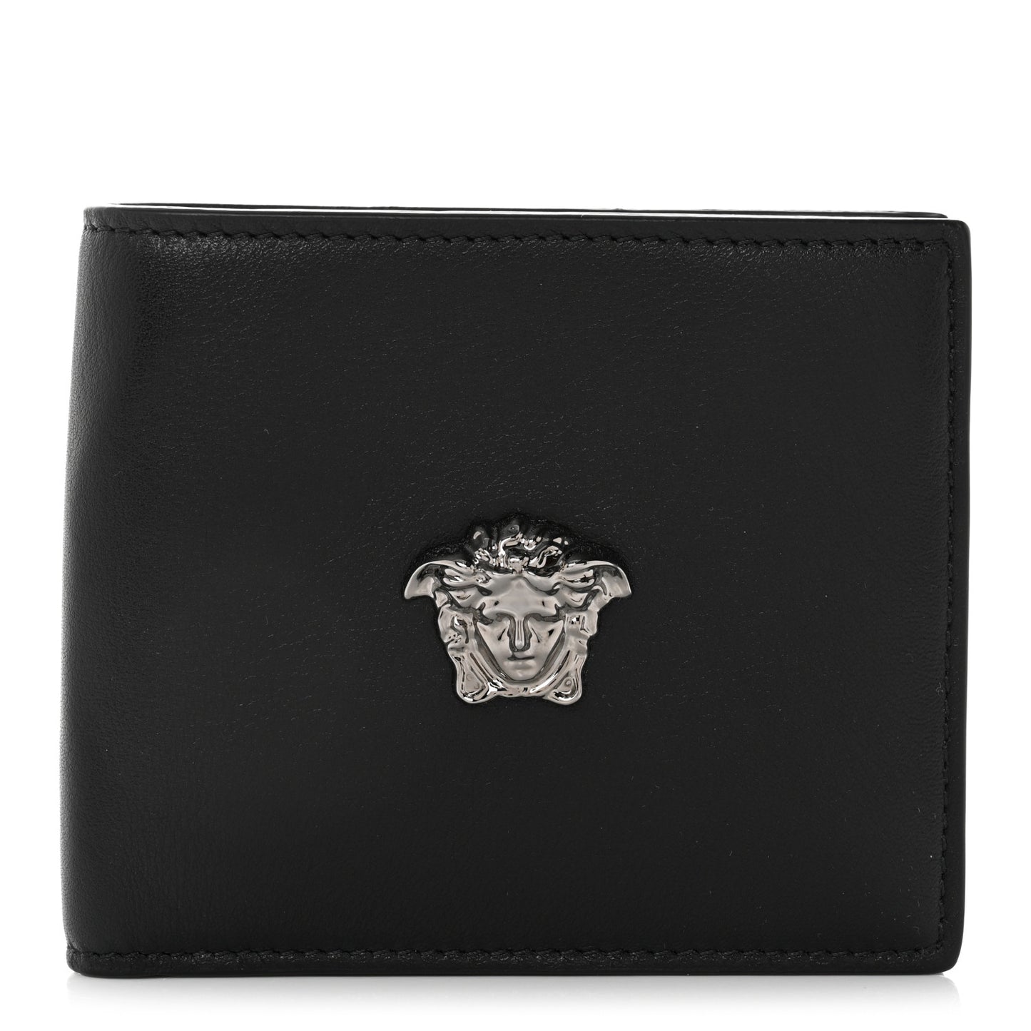 Vitello Medusa Bi-Fold Wallet Black