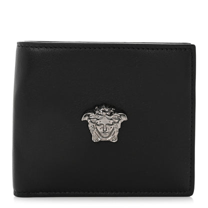Versace Vitello Medusa Bi-Fold Wallet Black 1 of 8