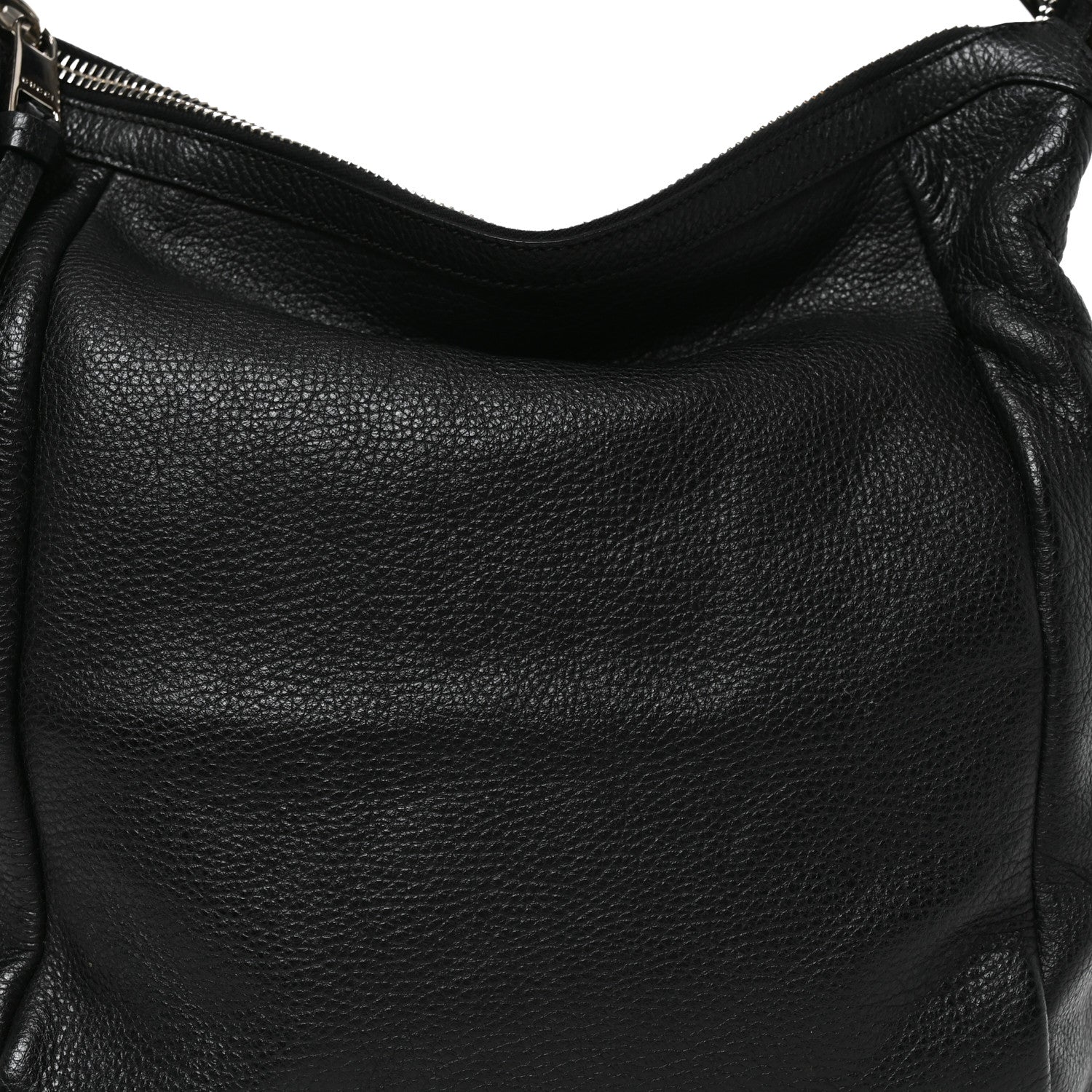Gucci Grained Calfskin Bamboo Bar Hobo Black 7 of 10