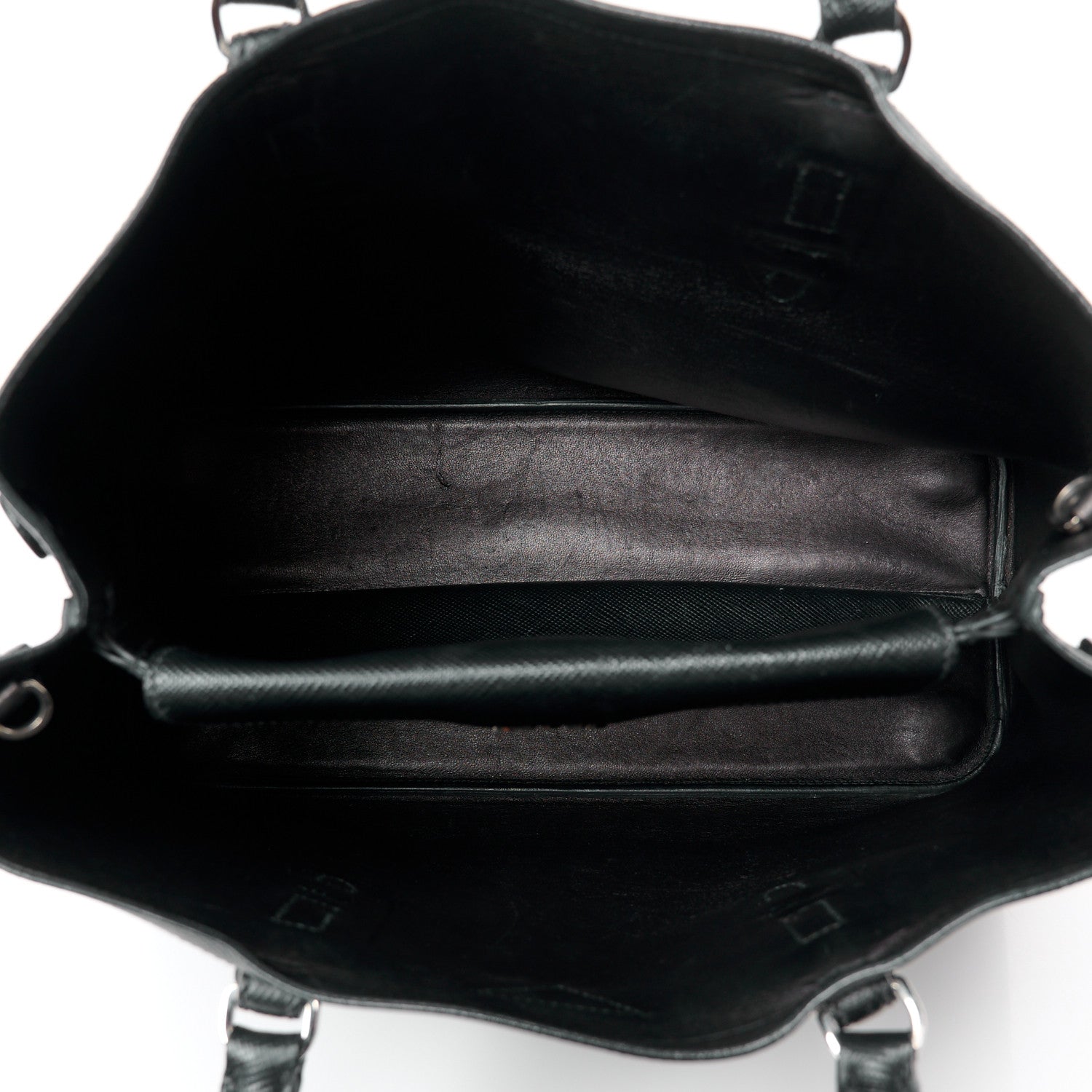 Prada Saffiano Cuir Medium Double Handle Tote Black 5 of 10