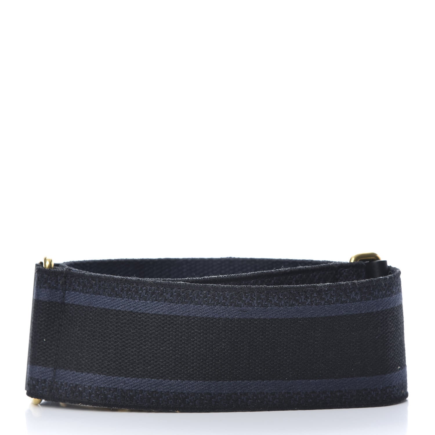 Christian Dior Canvas Embroidered Shoulder Strap Denim Blue 2 of 5