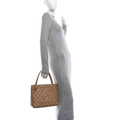 Chanel Caviar Quilted Medallion Tote Beige 2 of 13