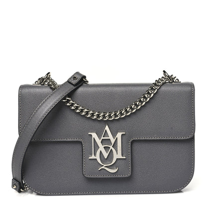 Alexander McQueen Calfskin Medium Insignia Flap Grey 1 of 9