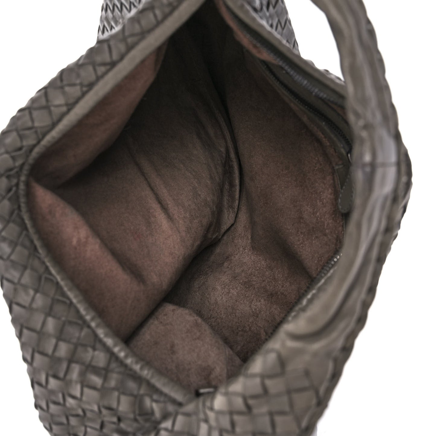 Nappa Intrecciato Large Veneta Hobo Grey
