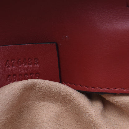 Gucci Calfskin Matelasse Super Mini GG Marmont Shoulder Bag Hibiscus Red 6 of 9