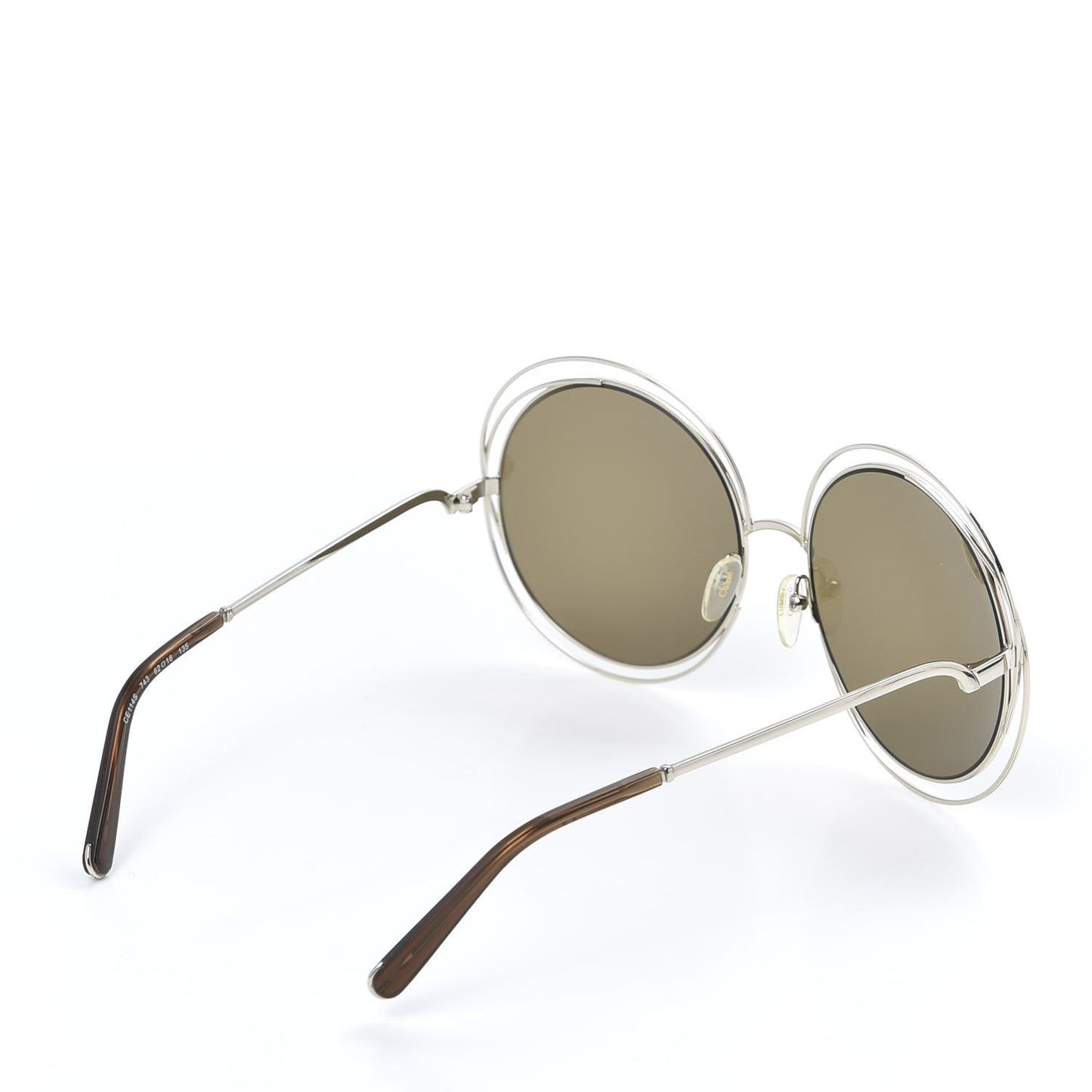 Oversize Round Carlina Oversized Round Sunglasses CE114S Silver Brown