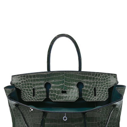 Hermes Matte Porosus Crocodile Birkin 35 15 of 35