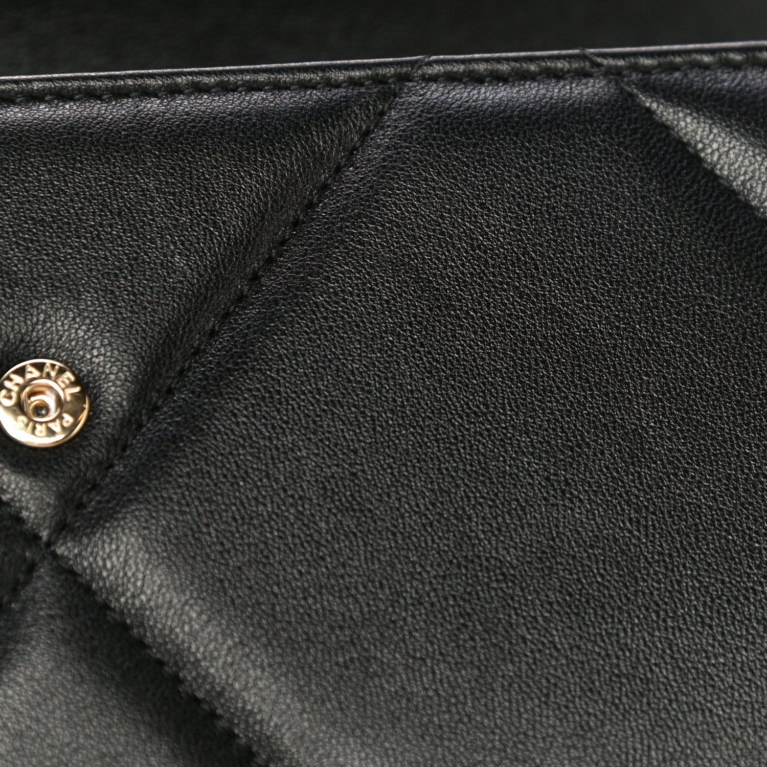 Chanel Lambskin Quilted Chanel 19 Flap Wallet Black 15 of 17