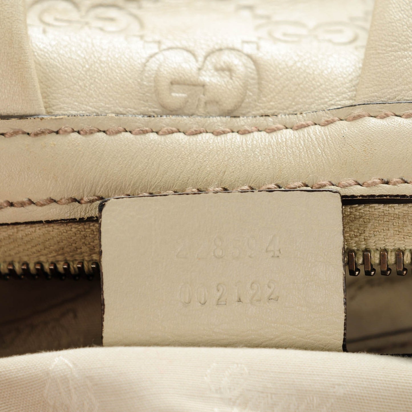 Guccissima Medium Icon Bit Boston Off White