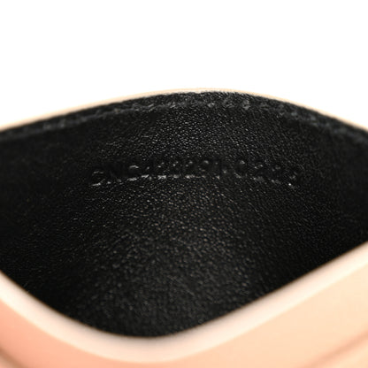 Saint Laurent Grain De Poudre Matelasse Chevron Monogram Credit Card Case Dark Beige 7 of 9