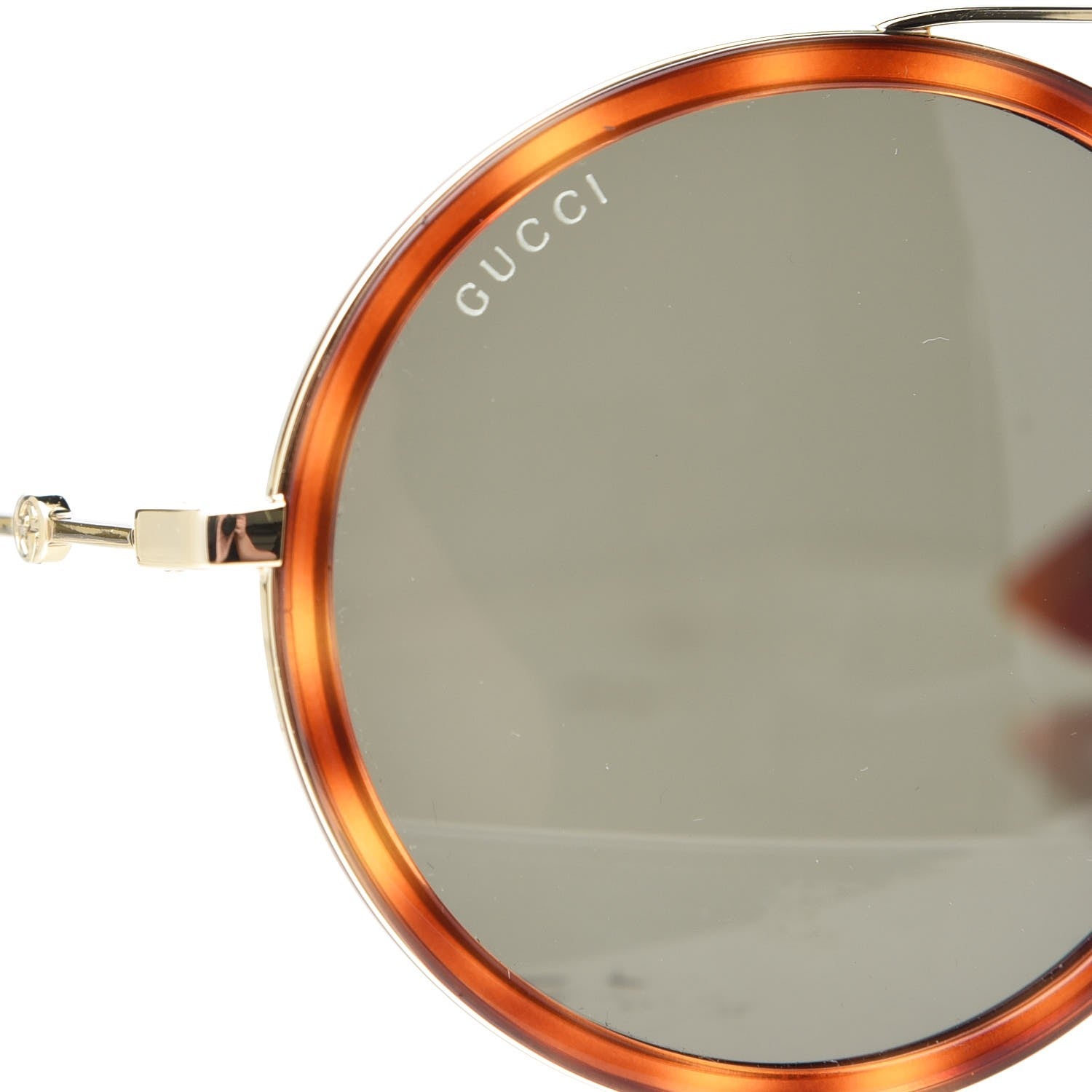Gucci Round Sunglasses GG0061S Tortoise 7 of 8