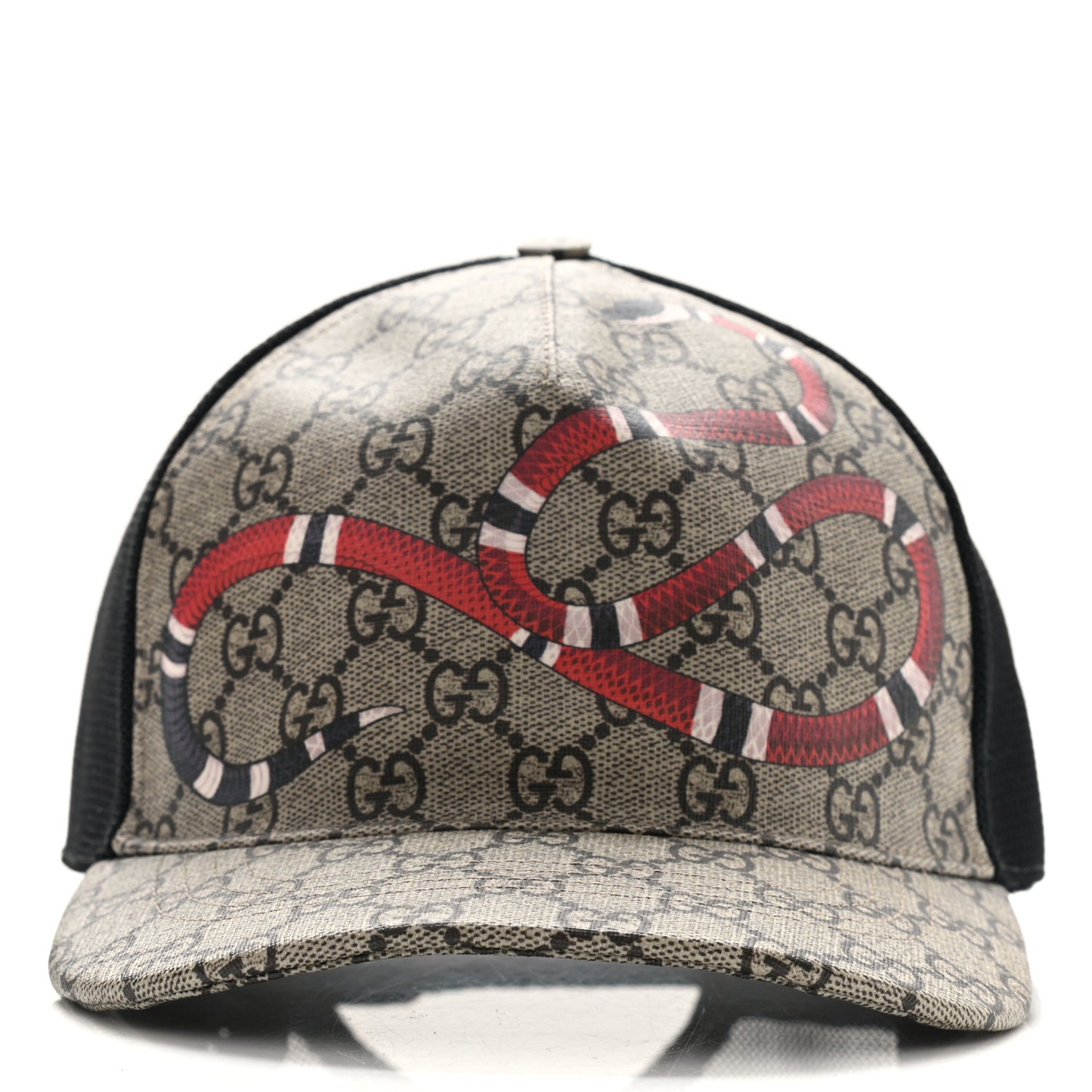 GG Supreme Monogram Kingsnake Print Baseball Hat XL Beige