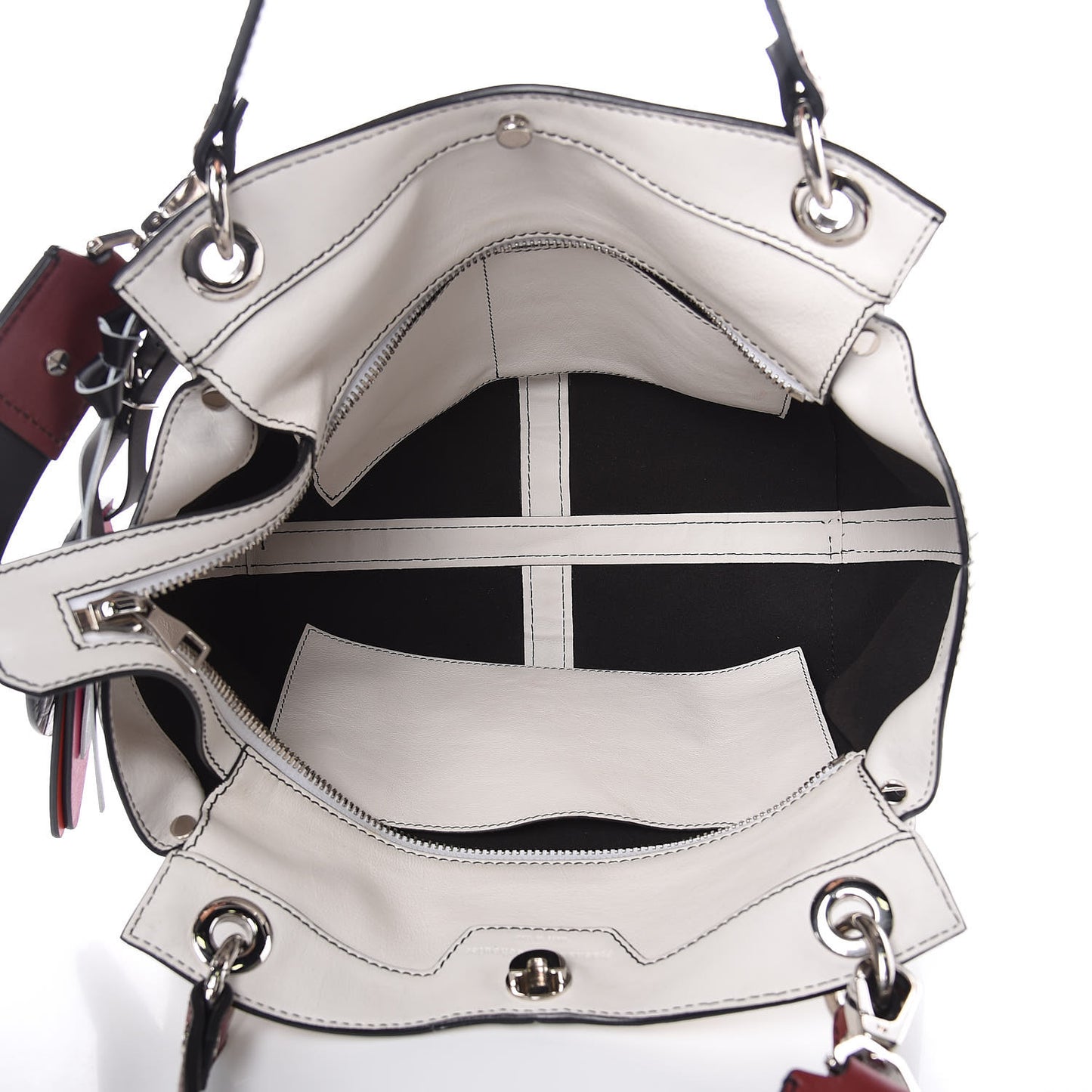 Calfskin Curl Satchel Optic White