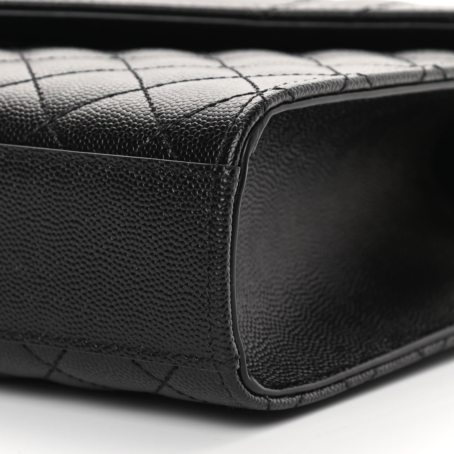 Saint Laurent Grain De Poudre Textured Mixed Matelasse Triquilt Medium Monogram Satchel Black 10 of 10