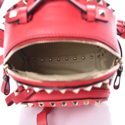 Valentino Garavani Calfskin Mini Rockstud Backpack Deep Fuxia 5 of 6