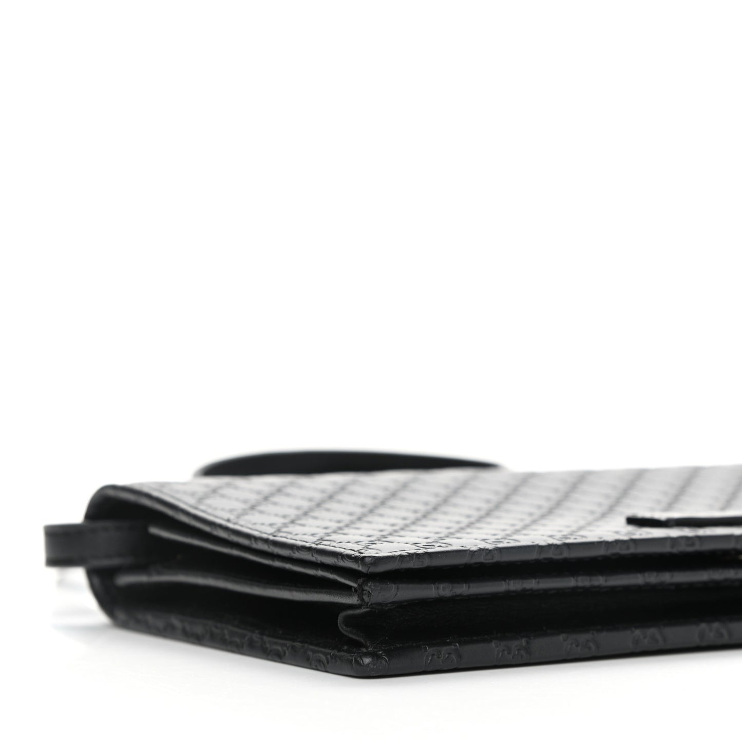 Microguccissima Crossbody Wallet Black