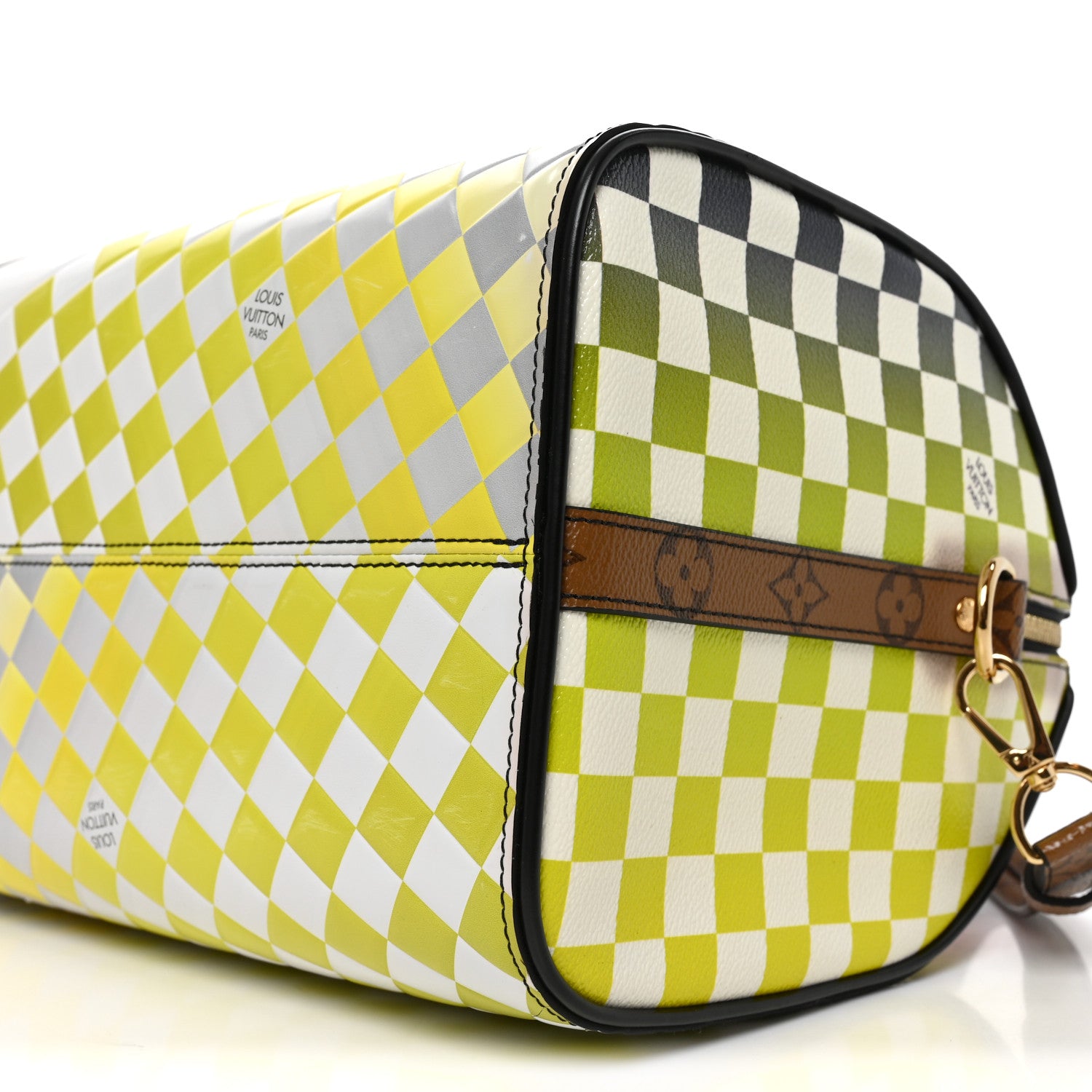 Louis Vuitton Epi Reverse Monogram Damier Race Speedy Bandouliere 30 Black Yellow 9 of 9