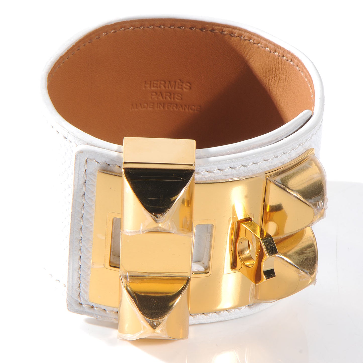 Epsom Collier de Chien CDC Bracelet White Large