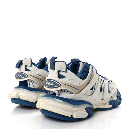 Balenciaga Mesh Nylon Mens Track Sneakers 39 White Blue 4 of 9