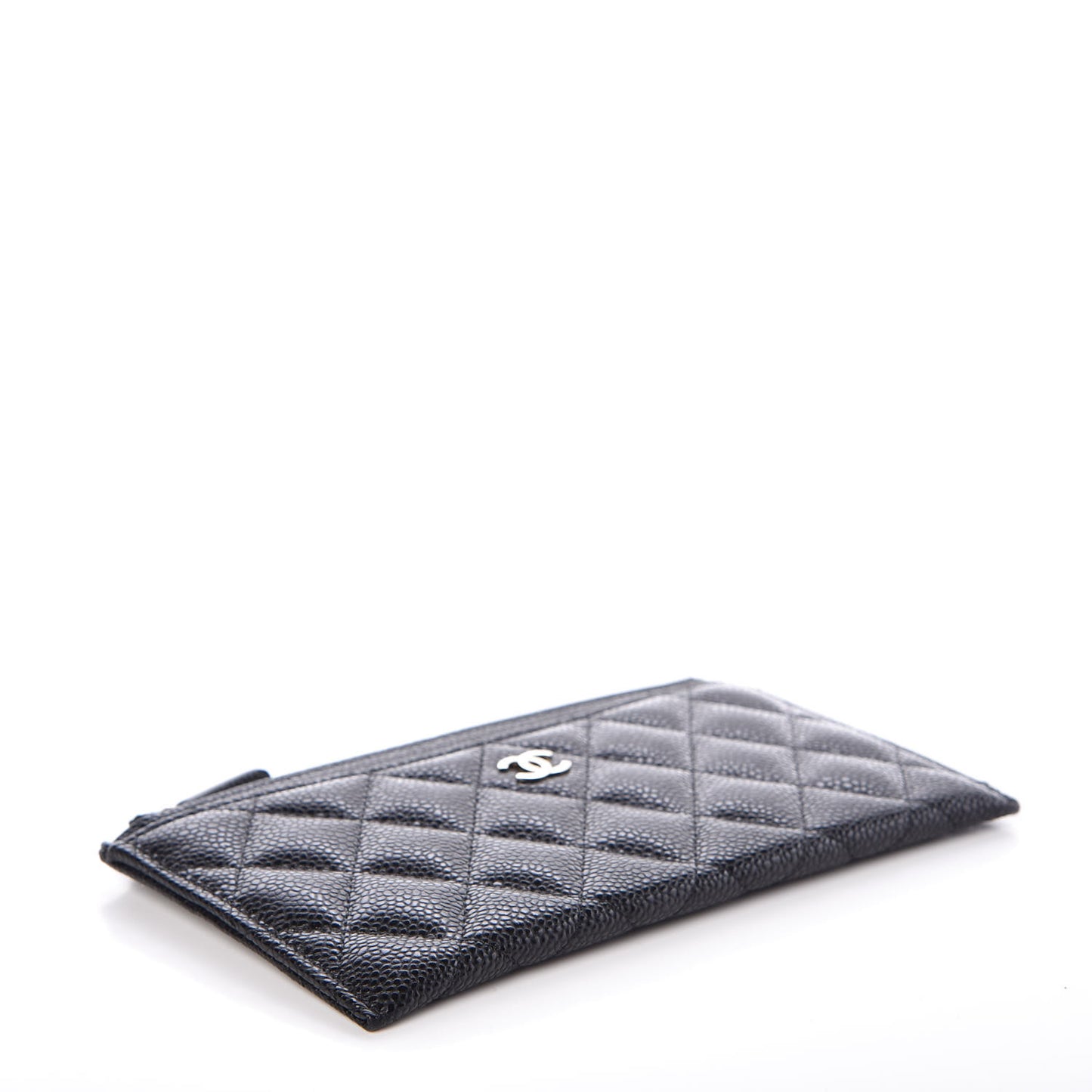 Caviar Quilted Classic Zip Pouch Black