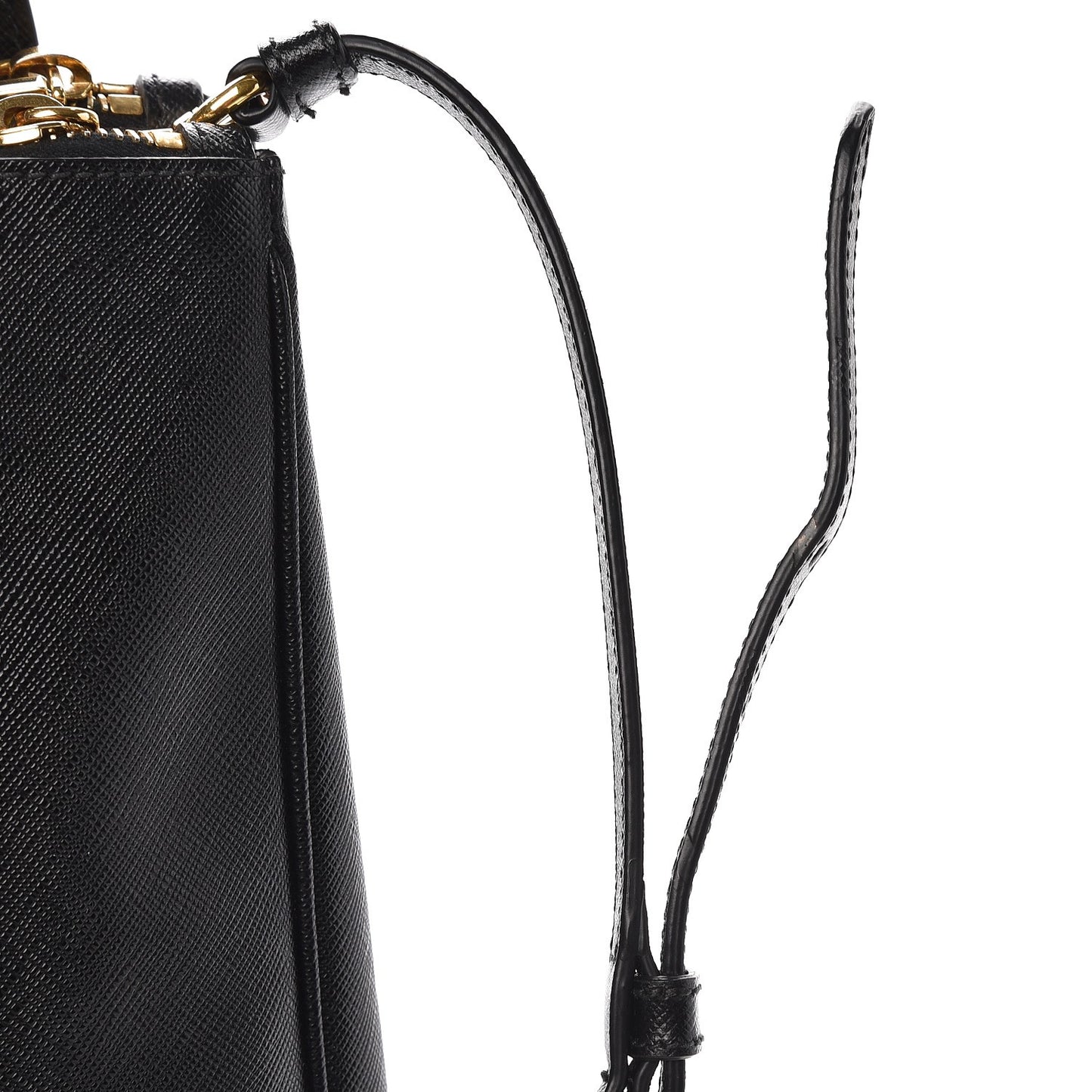 Saffiano Medium Galleria Double Zip Tote Black