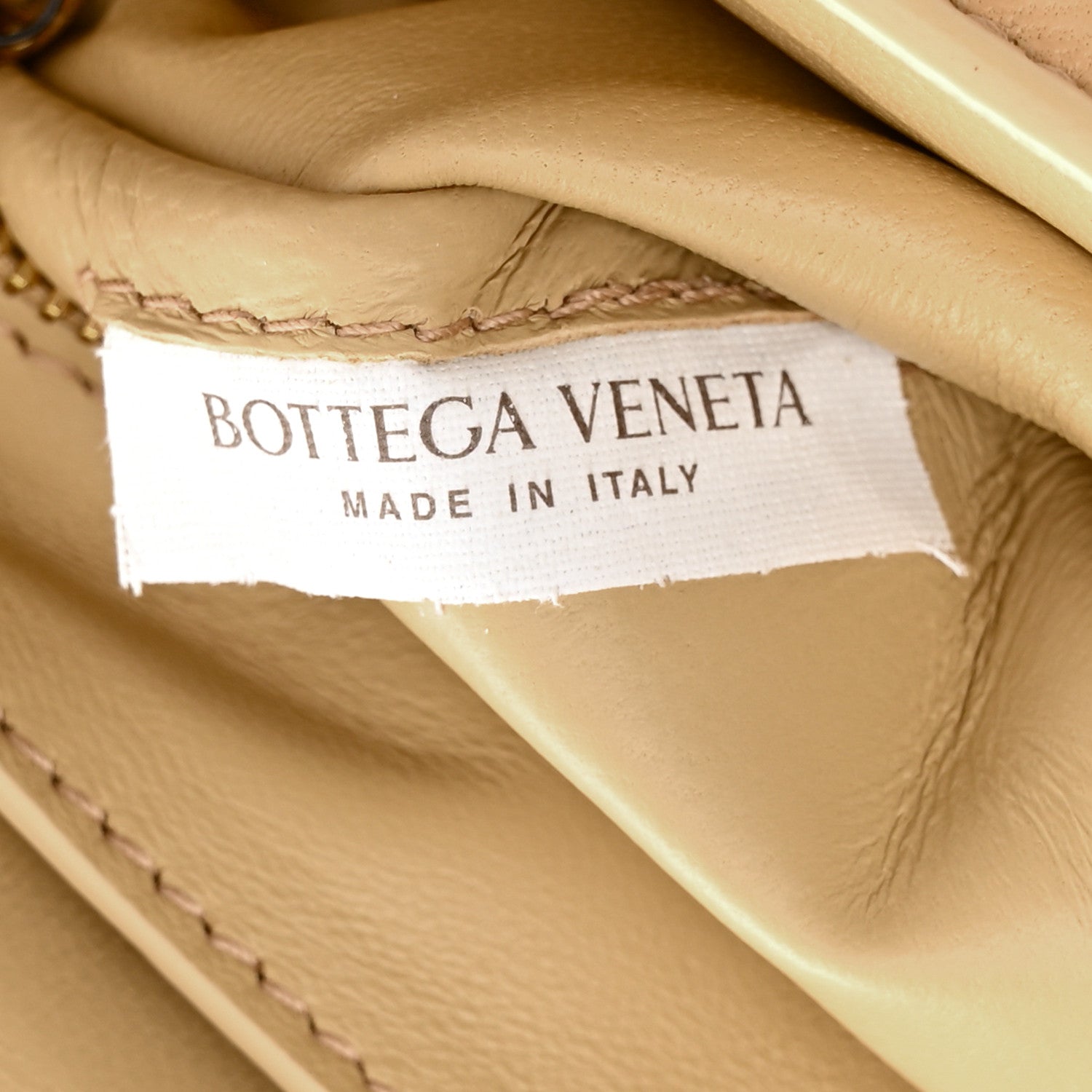 Bottega Veneta Lambskin Maxi Intreccio Padded Chain Cassette Crossbody Bag Almond 7 of 11