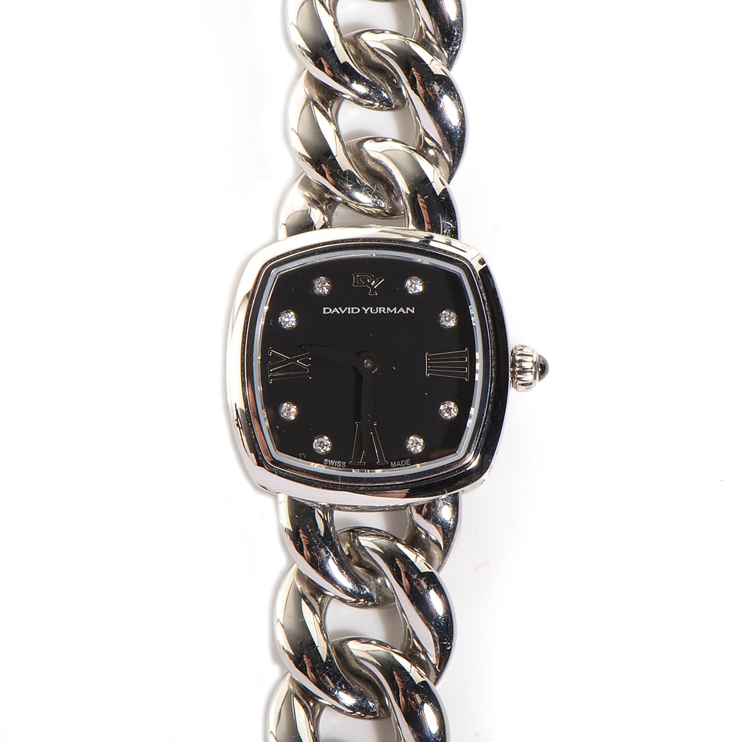 Stainless Steel Diamond 23mm Albion Quartz Watch Black