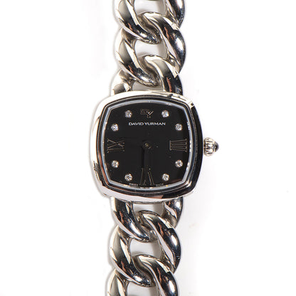 David Yurman Stainless Steel Diamond 23mm Albion Quartz Watch Black 1 of 8