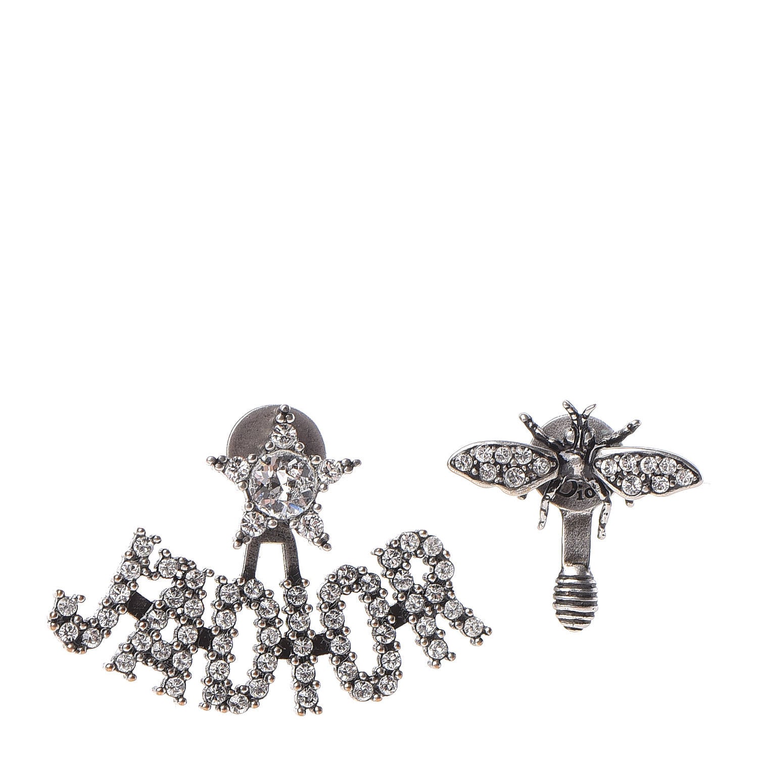 Christian Dior Palladium Crystal J'Adior Earrings 1 of 4