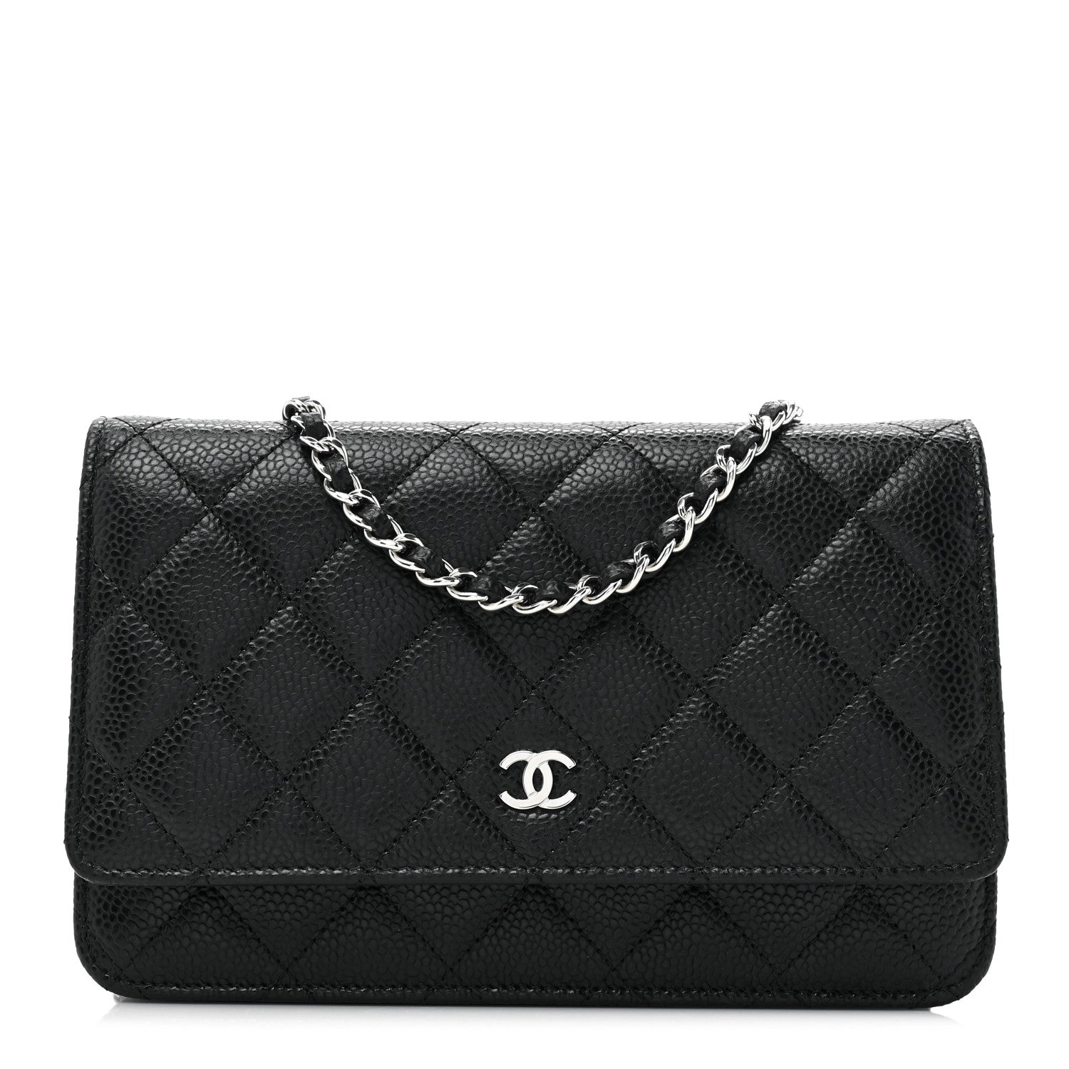 Chanel Caviar Quilted Wallet on Chain WOC Black 1 of 12