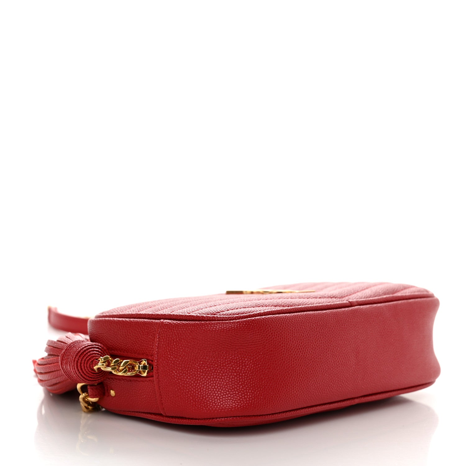 Saint Laurent Grain De Poudre Matelasse Monogram Mini Lou Camera Bag Eros Red 4 of 11