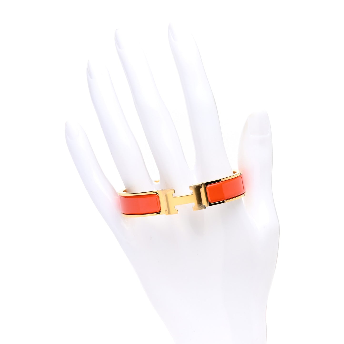Enamel Narrow Clic Clac H Bracelet PM Orange