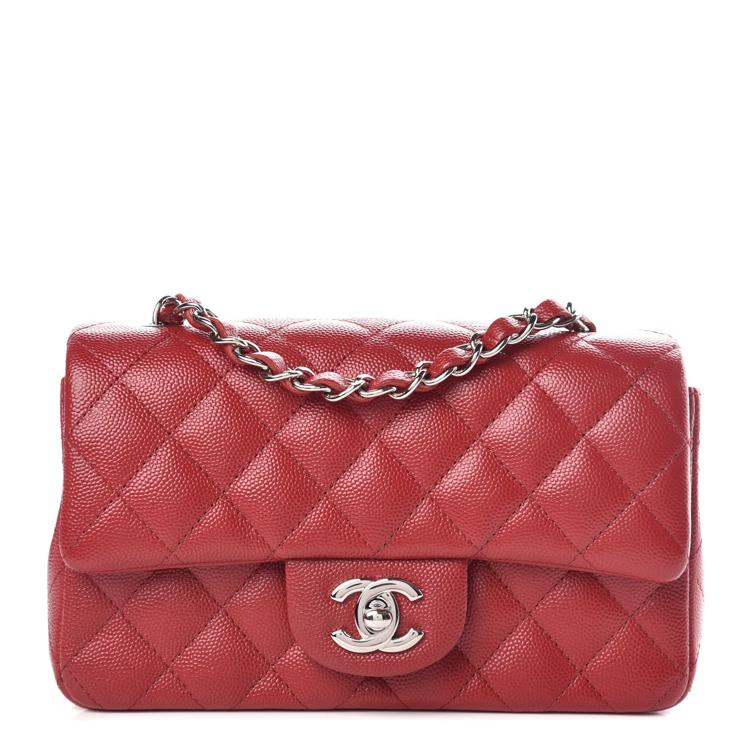 Chanel Caviar Quilted Mini Rectangular Flap Red 1 of 10