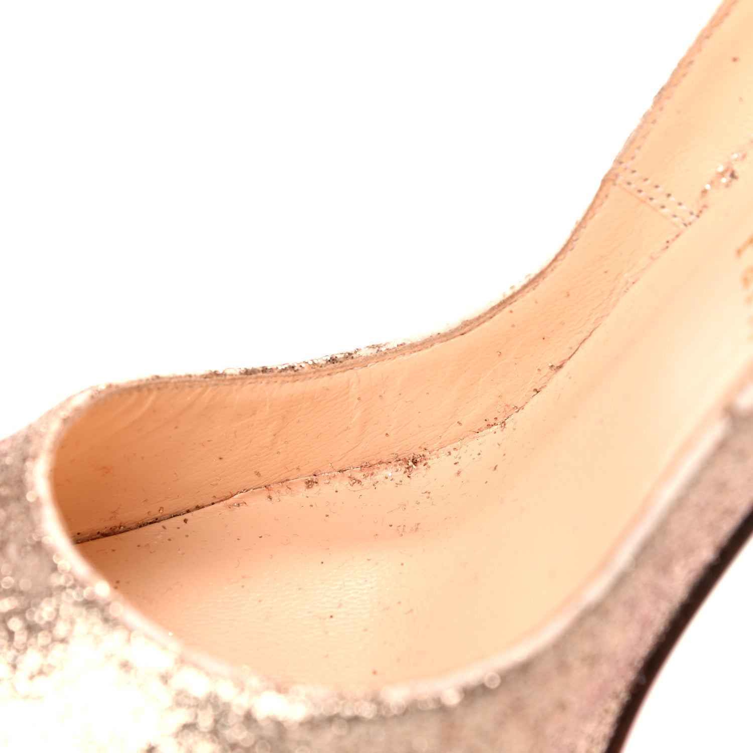 Christian Louboutin Glitter Vendome 120 Pumps 37 Gold 11 of 24