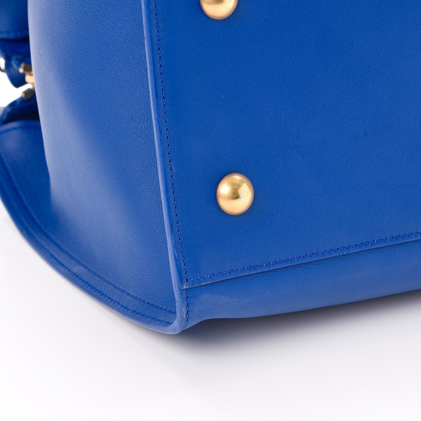 Calfskin Small Classic Y Cabas Royal Blue