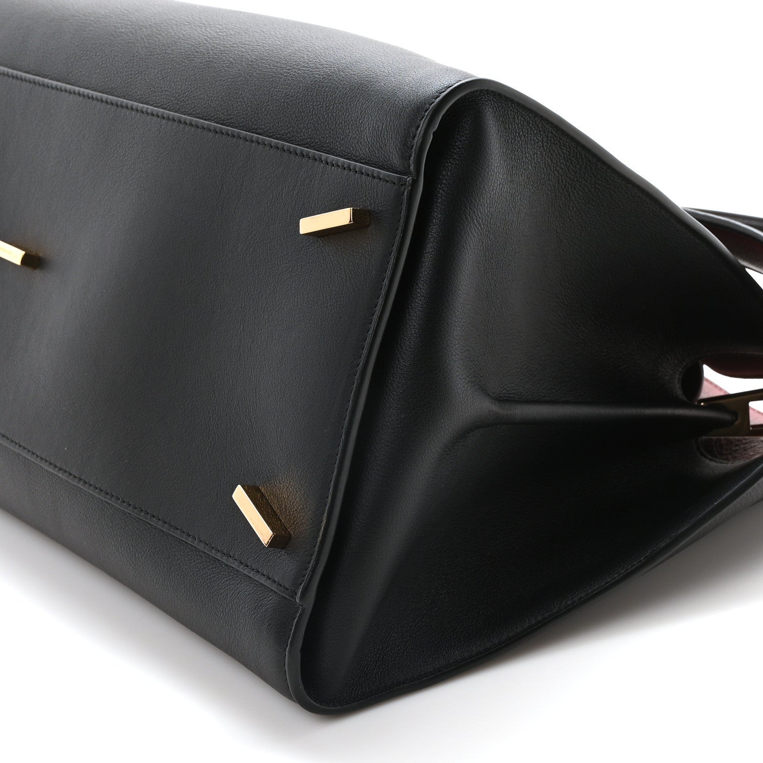 Salvatore Ferragamo Calfskin Large Hug Soft Bag Black Flame Red 9 of 9