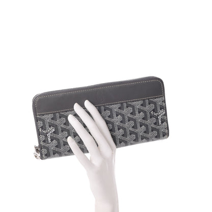 Goyard Goyardine Matignon Zip Around GM Wallet Grey 2 of 12