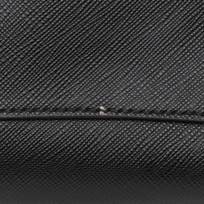 Prada Saffiano Lux Mini Convertible Bowler Black White 11 of 11