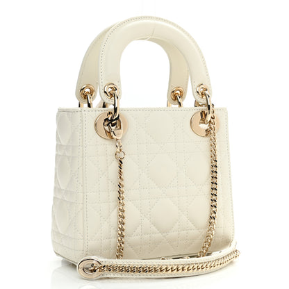 Christian Dior Lambskin Cannage Mini Lady Dior White 3 of 12