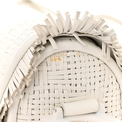 Christian Dior Ultra Matte Woven Saddle Bag White 11 of 12