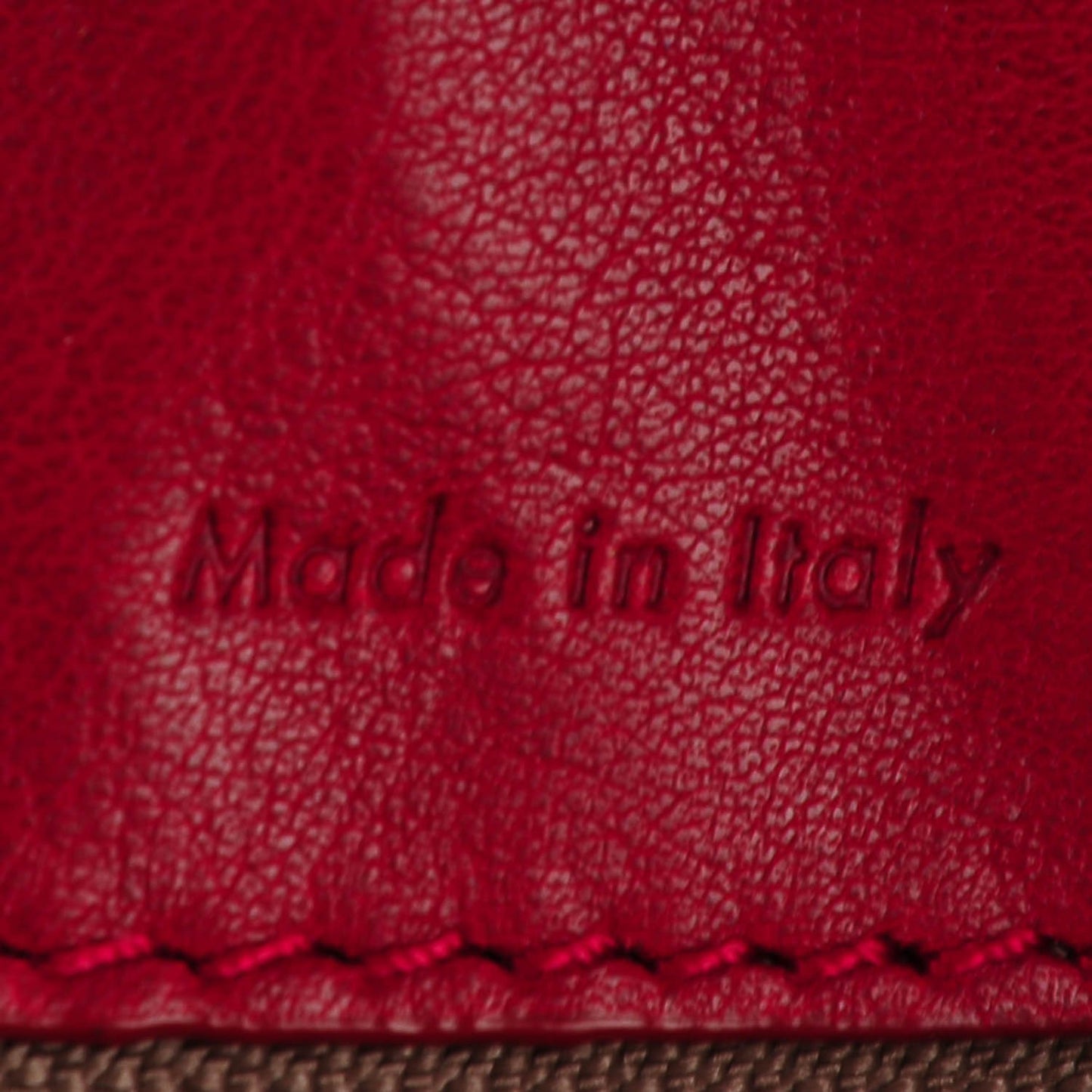 Calfskin Bi-Color Envelope Shoulder Bag Red