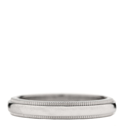 Tiffany Platinum 3mm Together Milgrain Wedding Band Ring  51 5.75 1 of 4