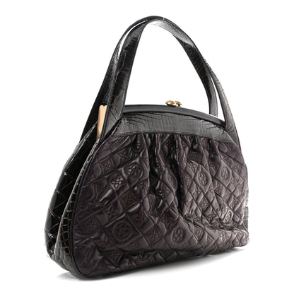 Louis Vuitton Monogram Vienna Alligator Sac Fermoir GM Aubergine 3 of 12