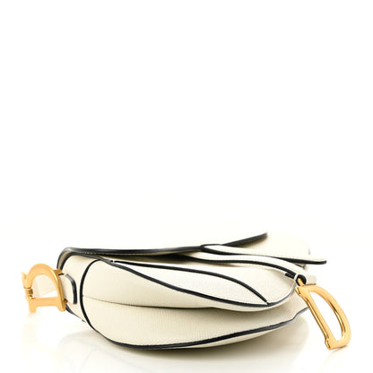 Christian Dior Grained Calfskin Saddle Bag White 4 of 12